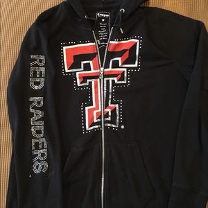 Women’s Texas Tech Zip hoodie campus couture L